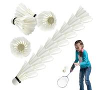 Boules de navette en plumes - pack Badminton , navette de jeu durable | Kit d'équipement de pratique de vol stable, jeu de raquette de vitesse en nylon pour le calcul des adolescents adolescents