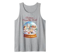 Boules de Neige de Noël Vintage Autour du Monde Débardeur