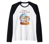 Boules de Neige de Noël Vintage Autour du Monde Manche Raglan