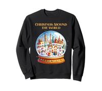 Boules de Neige de Noël Vintage Autour du Monde Sweatshirt
