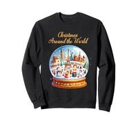 Boules de Neige de Noël Vintage Autour du Monde Sweatshirt