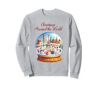 Boules de Neige de Noël Vintage Autour du Monde Sweatshirt