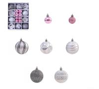 Boules de No?l Incassables 26 Décoration pour arbre Boules de | Shatterproof Material, Mixed Colours, Festive Tree Decor, 26 Pieces Per Box, Hanging Pendants