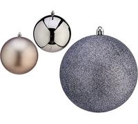 Boules de Noël Ø 12 cm argenté plastique 12 x 13 x 12 cm