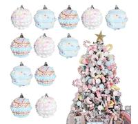 Boules de Noël | 12 Pièces Décorations Boules De Mousse De Noël | Pendentif Festif Anti-rupture - Pour Intérieur Extérieur Fête Maison Salon Chambre De Jardin Guirlande Porte Fenêtre