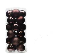Boules De Noël, 24 Pcs Boules D’Arbre De Noël Décorations De Noël Ornements De Boules De Noël, Coffee, 4cm