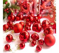 Boules de Noël 30Pack Boules de Noël incassables Décorations de sapin de Noël Festif Fête Suspension Fenêtre Arbre de Noël avec corde à suspendre