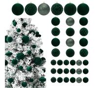 Boules de Noël, 36 pièces en velours anti-rupture élégant | guirlande boules et décorations d'arbre | pour Noël, hiver, maison, fête, salon, couronne fenêtre