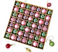 Boules de Noël 3cm Pailletées pour Mini Sapin pour déco Boules(103B) | Taille compacte 3cm, pour idéal pour mini sapin, bureau, pour étagère, finition pailletée, style moderne