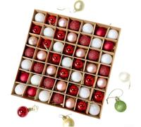 Boules de Noël 3cm Pailletées pour Mini Sapin pour déco Boules(103C) | Taille compacte 3cm, pour idéal pour mini sapin, bureau, pour étagère, finition pailletée, style moderne