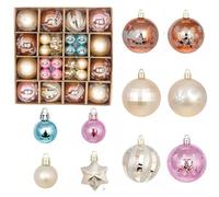 Boules de Noël 44 Boules de Noël en Plastique Incassable Decoration Noel Sapin Boule d'arbre de Noël pour Décorations Noël Intérieure Extérieure (K)