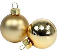 Boules de Noël 4cm or verre brillant/mat 24er Pack Décoration d'arbre de Noël