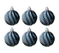 Boules de Noël 6 cm électroplaquées modernes minimalistes | Matériau plastique incassable, durable pour toute fête, sans danger pour les enfants et les animaux domestiques