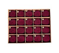 Boules de Noël - 6 x 6 cm de balles de Noël | Boules de décoration en Velours - 20 Morceaux de PVC avec Un Rangement durables de l'environnement Facile à Ranger idéal pour la décoration de Table
