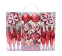Boules De Noël 6cm 40PCS Décorations pour arbre PET Multicolore Exquis | PET/PS Material, Mixed Colours, For Tree Wedding Party Home Garden, 6cm Size, Festive Hanging Decor