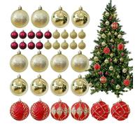 Boules de Noël - 8 cm - Grandes décorations - Boules de Noël colorées incassables - Différentes tailles - Pour rebords de fenêtre, jardins, terrasses, vérandas, mariages, fêtes et