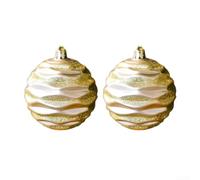 Boules de Noël 8CM Grandes Ensemble pour surface Métallique Design Léger | Plastique léger convient arbres de Noël réunions familiales espaces commerciaux couleurs classiques festives