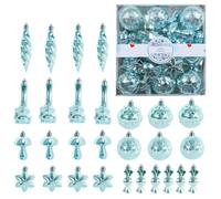 Boules de Noël à suspendre par galvanoplastie | Boules d'ambiance pour extérieur, intérieur, maison, fête, mariage, cheminée, fenêtre, plafond, entrée, bleu ciel