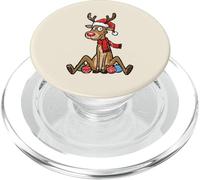 Boules de Noël Amusantes avec Renne Assis pour Hommes, Femmes, Enfants PopSockets PopGrip pour MagSafe