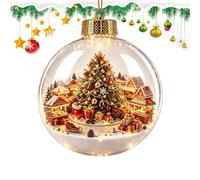 Boules de Noël amusantes et mignonnes - Père Noël festif avec | Boules de Noël décoratives pour extérieur, maison, salon, chambre à coucher, mur, fenêtre, bureau, fête, vacances