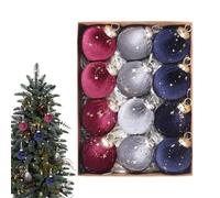 Boules de Noël Anti-rupture | Ensemble Complet De Décorations Pour Arbre De Noël - Anti-rupture Velours Fêtes Décorations Pour Maison Intérieur Extérieur