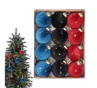 Boules de Noël Anti-rupture Ensemble Complet De Décorations Pour Arbre De Noël,Décor De Velours Extérieur