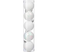 Boules de Noël avec différentes finitions, Ø 5 cm, 5 pièces