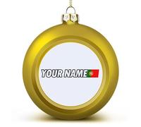 Boules de Noël avec drapeau du Portugal, souvenir du drapeau national, boules d'ornement à suspendre pour arbres de Noël, Nouvel An pour la famille