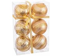 BigBuy Christmas Boules de Noël Doré Plastique Spirale 8 x 8 x 8 cm (6 unités)