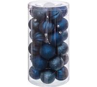 Boules de Noël Bleu Plastique 6 x 6 x 6 cm (30 pièces)