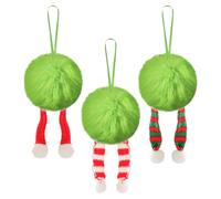 Boules de Noël Boule | Charme Festif en Peluche Coloré | 6 Cm Boules Incassables Pour Porche Fenêtre Arbre Chemin Jardin Garde-corps Extérieur