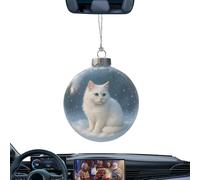 Boules de Noël | Boule Chat 3D Décoration De Fête | Pendants De Noël Suspendables - pour Salon Chambre Bureau Bureau Mur Manteau Escalier Appui de fenêtre Porte d'entrée Jardin Arrière-Cour