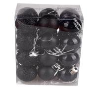 Boules de Noël, boules à paillettes, d'ornement, décoration jardin, maison, for arbre(Black,4cm)