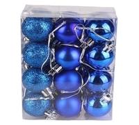Boules de Noël, boules à paillettes, d'ornement, décoration jardin, maison, for arbre(Blue,4cm)