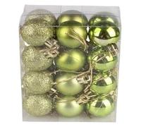 Boules de Noël, boules à paillettes, d'ornement, décoration jardin, maison, for arbre(Green,4cm)