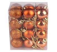 Boules de Noël, boules à paillettes, d'ornement, décoration jardin, maison, for arbre(Orange Yellow,4cm)
