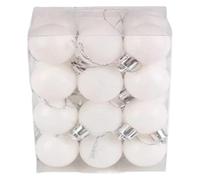 Boules de Noël, boules à paillettes, d'ornement, décoration jardin, maison, for arbre(White,3cm)