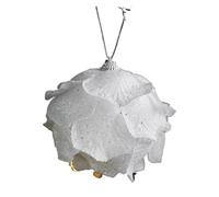 Boules de Noël, boules blanches, boule, pendentif suspendu en forme d'arbre, neige mousse fleur for la maison, décoration, ornements du nouvel an(D)