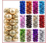 Boules De NoëL Boules de noël décoratives 3cm/4cm, 12/24 pièces, Ornements d'arbre, pendentifs en Boule, tentures, décoration Nouvel an for la Maison Suspendu(Light Green)