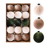 Boules de Noël | Boules de Noël floquées de 7,9 cm en vrac | Décorations de Noël pour la maison, le lieu de travail, la fête dansante, la cour, l'intérieur, la porte d'entrée, le jardin