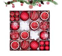 Boules de Noël - Boules de Noël incassables peintes - 6 cm avec crochet - Décorations de Noël incassables pour arbre, intérieur, porte d'entrée, lieu de travail, fête dansante, mariage, cour, jardin