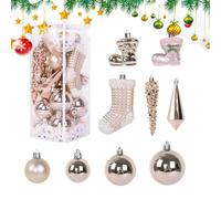 Boules de Noël, boules de sapin de Noël,21x Ensemble de décorations de Noël incassables - Ornement de tentures décoratives, ensemble de boules d'arbre de noël pour les décorations de vacances de fête