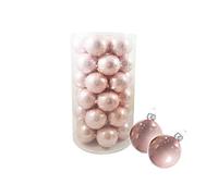 Boules de Noël boules décoratives en verre, dimensions et couleur au choix. (8 cm N16047, rose poudre/ouvricot)