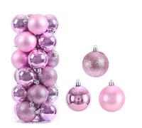Boules de Noël, boules, grande boule, pendentif d'arbre, ornements for décoration fête, accessoire du nouvel an(Pink)