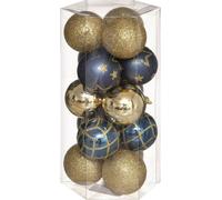 Boules de Noël "Colorama de Noël" lot de 15 en plastique recyclé D 5 cm