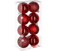 Boules de Noël "Colorama de Noël" lot de 8 en plastique recyclé D 7 cm