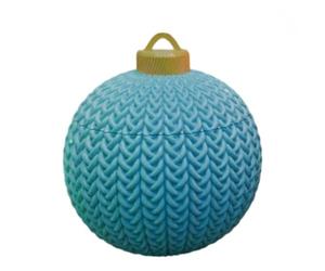 Boules de Noël Contenant décoratif léger en Imitation de Crochet | Noël décoratif Pour les fêtes, anniversaires, étudiants, bureaux, maisons, voitures, chambres, salles, classes et écoles Bleu