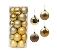 Boules De NoëL Décor de fête noël 24 pièces, Boule, réception Nuptiale for décoration d'arbre, décor Suspendu Rose Rouge Argent Bleu Décor(Gold)