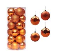 Boules De NoëL Décor de fête noël 24 pièces, Boule, réception Nuptiale for décoration d'arbre, décor Suspendu Rose Rouge Argent Bleu Décor(Bronze)