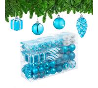 Boules de Noël Décoration arbre Noël Lot 72 cœurs sapins cadeaux couleurs
